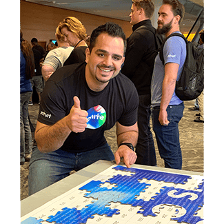 large table top puzzle for intuit corporate event