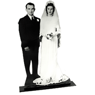 photo cutout of wedding anniversary image