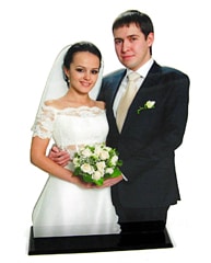 Wedding couple photo statuette